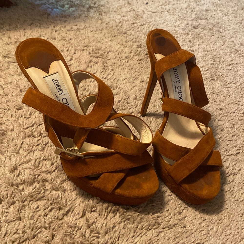 Jimmy Choo Brown Suede Heels